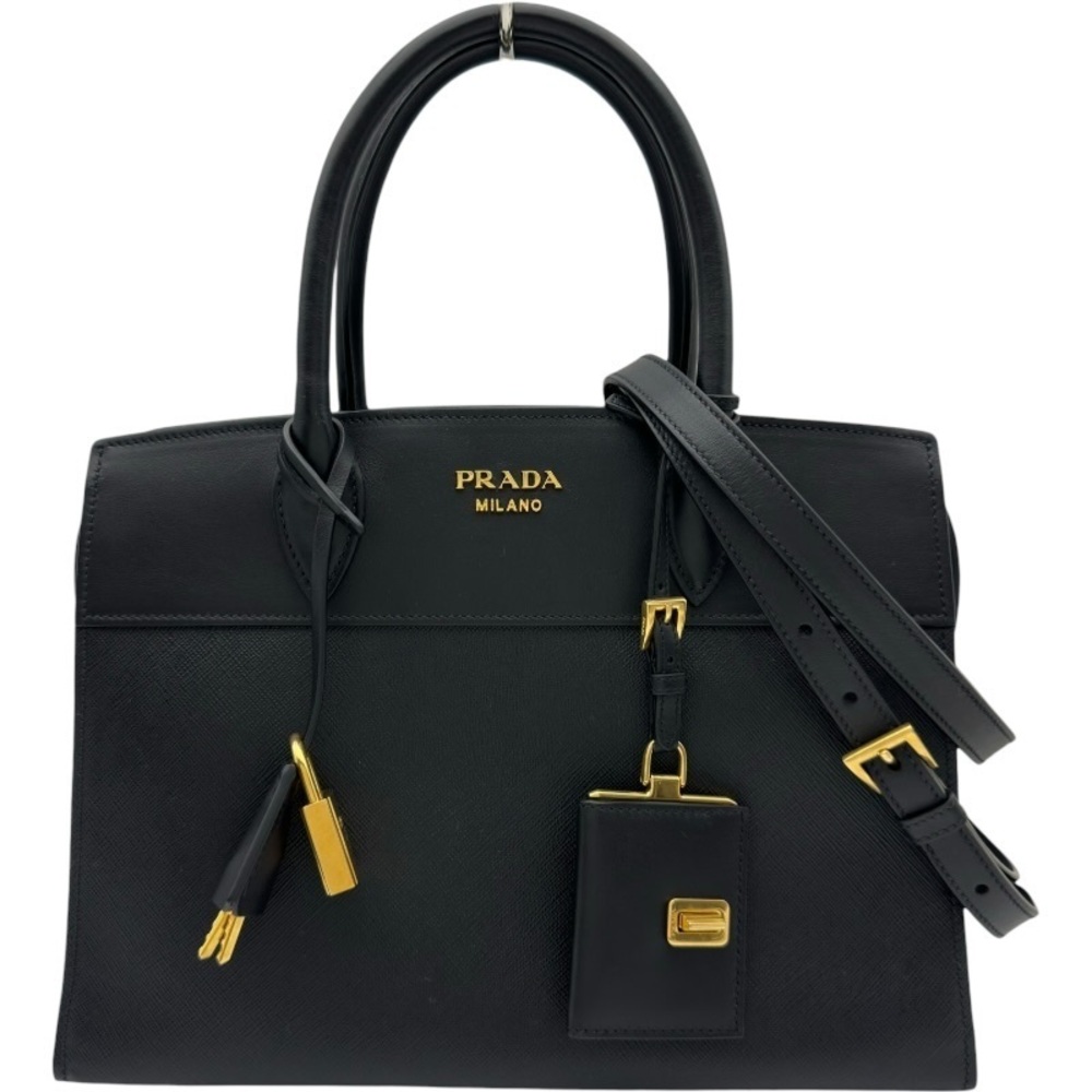Prada Esplanade Bag Black Saffiano Shoulder